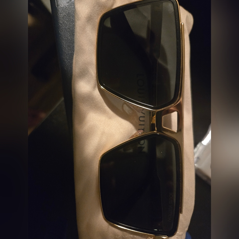 Louis Vuitton Gold Evidence Metal Square Sunglasses - New 100% authentic-receipt